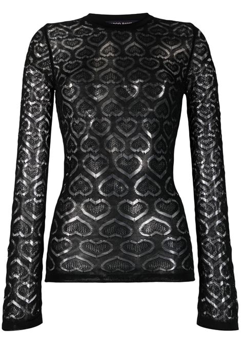 Top a maniche lunghe in nero - donna MARCO RAMBALDI | KN143GRL10